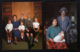 1987 & 1988 QUEEN ELIZABETH II PRINCE PHILIP XMAS CARD