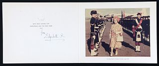 ELIZABETH QUEEN MOTHER SIGNED CHRISTMAS CARD
