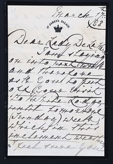 1888 PRINCESS MARY ADELAIDE OF CAMBRIDGE ALS LETTER