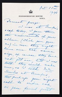 1946 QUEEN CONSORT MARY OF TECK ALS LETTER