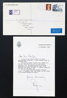 PRINCE PHILIP TYPED AUTOGRAPHED LETTER 1988 