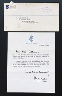 1987 KING CHARLES III AUTOGRAPHED TYPED LETTER