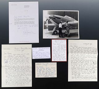 PETER TOWNSEND RAF OFFICER SIGNED LETTERS & PHOTOS