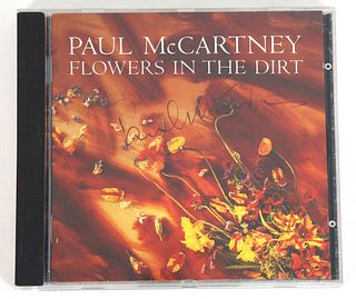 PAUL MCCARTNEY FLOWERS IN THE DIRT SIGNED CD 