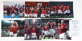 MANCHESTER UNITED SOCCER AUTOGRAPHED PHOTOS