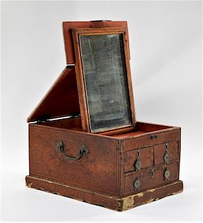 19C. Japanese Gilt Wood Calligraphers Box