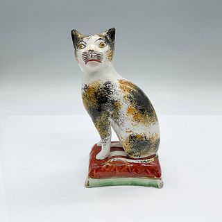 Antique Staffordshire Pottery Cat Figurine