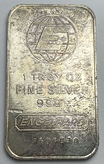 Vintage Engelhard 1 ozt .999 Silver Bar