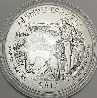 2016-P ATB North Dakota "Theodore Roosevelt" 5 ozt .999 Silver 