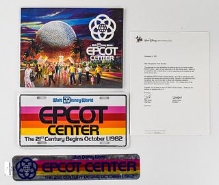 EPCOT CENTER ANNIVERSARY BOOK PRESENTED TO PARK MANAGEMENT