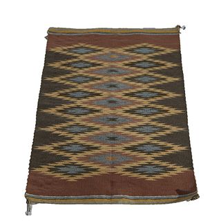 Antique Navajo German Town Native American Indian Wool Rug Circa 1930