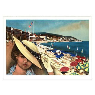 Robert Vernet Bonfort, "Cannes" Limited Edition Lithograph, Numbered and Hand Signed.