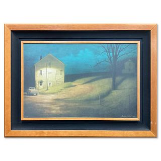 Dimitri Volkov, "Distant Sound of Thunder" Framed Original Oil Painting on Canvas, Hand Signed with Letter of Authenticity.