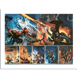 Stan Lee Signed, Marvel Comics "Secret War #4" Limited Edition Canvas 8/10 with Certificate of Authenticity.