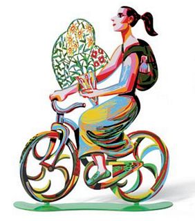 David Gershtein- Free Standing Sculpture "Rider with flowers"