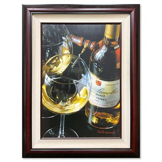 Dmitri Annenkov, "Chateau LaMothe" Framed Hand Embellished Limited Edition on Canvas, Numbered 24/195 Inverso Hand Signed with Letter of Authenticity.