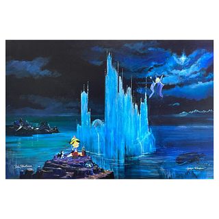 Peter (1913-2007) & Harrison Ellenshaw, "Blue Castle" Limited Edition on Canvas from Disney Fine Art, Numbered and Hand Signed with Letter of Authenti