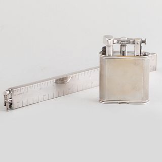Two Dunhill Silver Plate Table Lighters