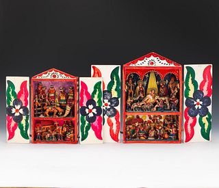 Two Peruvian Folk Art Diorama Boxes
