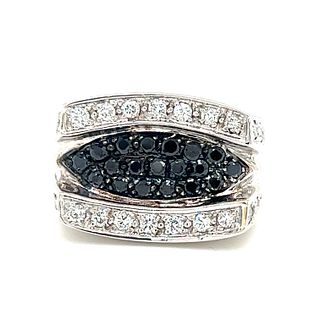 18k Black & White Diamond Rings
