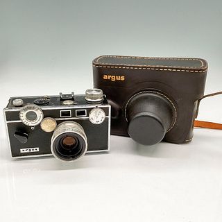 Vintage Argus C3 50MM Camera, Leather Case + Manual