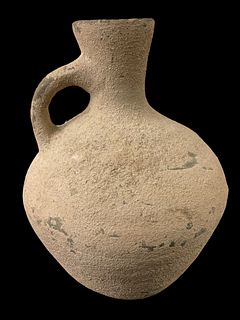 Ancient Holy Land Terracotta Handled Jug