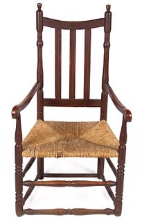 NEW ENGLAND BANNISTER-BACK ARMCHAIR