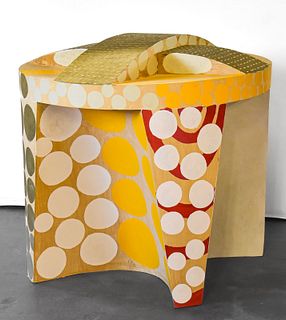 POST MODERN ART ACCENT TABLE