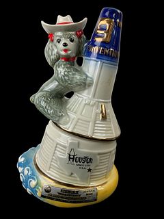 Jim Beam Decanter Collectors Poodle on Space Capsule 9th Convention Bottle