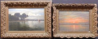 Pair of Tonalist Paintings of Charles River