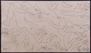 Henri Emile Benoit Matisse, Manner of: Femme Allongee Etudies