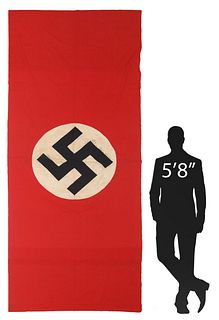 WWII US GI SIGNED CAPTURED GERMAN FLAG