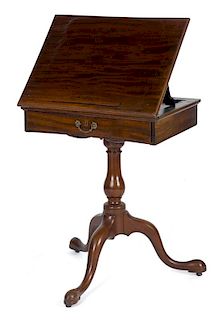 George II mahogany reading/music stand, ca. 1770, 30 1/2'' h., 24'' w. Provenance: Rentschler collec