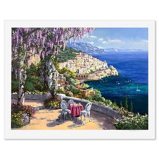 Sam Park, "Amalfi Patio" Limited Edition Printer's Proof, Numbered and Hand Signed with Letter of Authenticity.
