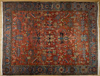 Heriz carpet, ca. 1920, 12' x 9'6''.