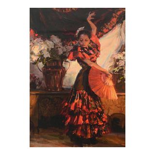 Dan Gerhartz, "Viva Flamenco" Limited Edition on Canvas, Numbered and Hand Signed with Letter of Authenticity.