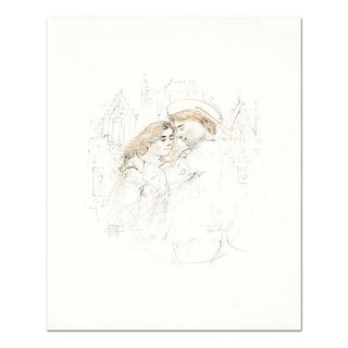 Edna Hibel (1917-2014), "Roberta and Roberto" Limited Edition Lithograph with Remarque, Numbered and Hand Signed with Certificate of Authenticity.