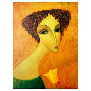 Sergey Smirnov (1953-2006), "Tamara" Limited Edition Mixed Media on Canvas, Numbered and Hand Signed with Letter of Authenticity.