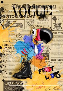 Shani Moyal- Mixed Media on Canvas "Froot Loops"