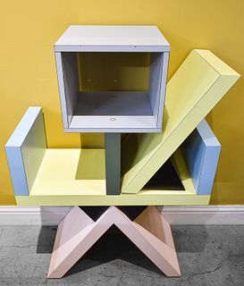 MEMPHIS COLLECTION "CARLTON" ROOM DIVIDER/ BOOKCASE SECTION BY ETTORE SOTTSASS