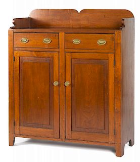 Pennsylvania walnut jelly cupboard, early 19th c., 53 1/4'' h., 46'' w.