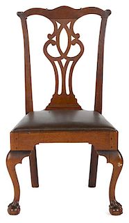 Pennsylvania Chippendale walnut dining chair, ca. 1775.