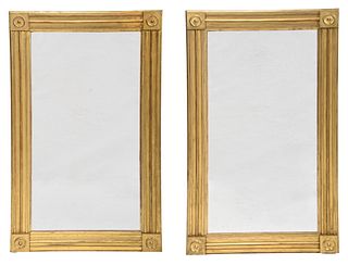 Baltimore Classical Giltwood Mirror with Reproduction Mate