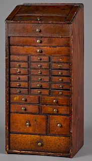 Pine specimen cabinet, 19th c., 28 3/4'' h., 12 3/4'' w.
