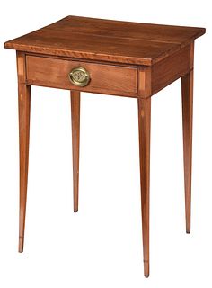 Southern Federal Inlaid Walnut Side Table