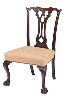 Four Philadelphia Chippendale Mahogany Dining Chairs