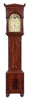 Rare Baltimore Classical Mahogany Tall Case Clock
