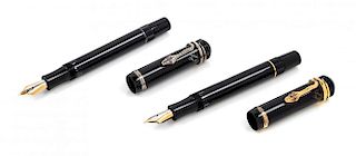 Two Montblanc Meisterstuck Agatha Christie Limited Edition Fountain Pens