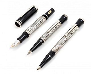 A Montblanc Meisterstuck Marcel Proust Limited Edition Pen and Pencil Set