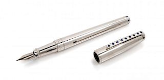 An S.T. Dupont Sky and Fire: Sky Limited Edition Sapphire-Inset Fountain Pen